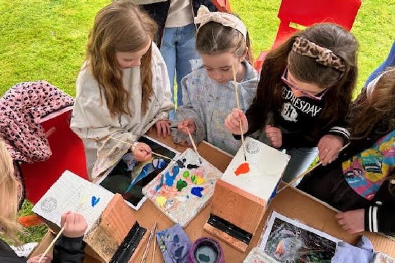 Birdbox Project group painting 
