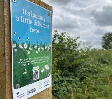 Information sign for cut and collect verge 