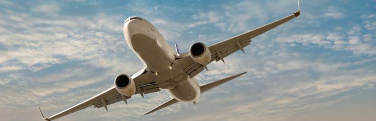 Large plane in flight. 